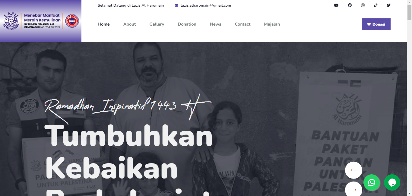 Website Lazis Al Haromain